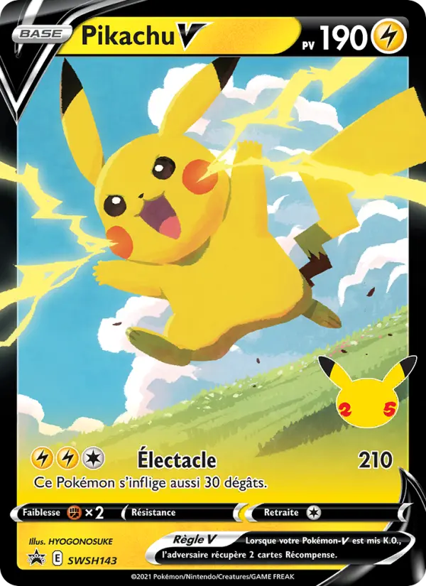 Scan HD carte Pokémon Pikachu V SWSH143/107 — Promo SWSH