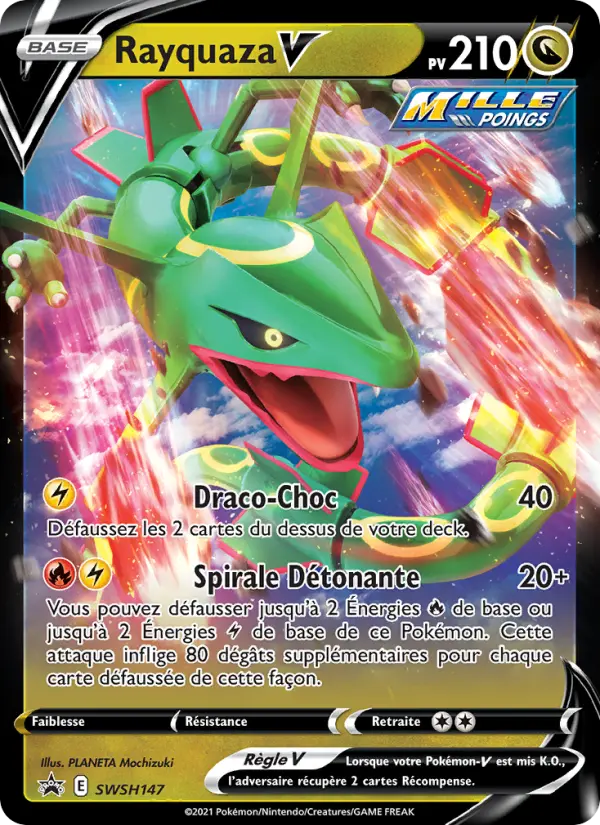 Scan HD carte Pokémon Rayquaza V SWSH147/107 — Promo SWSH