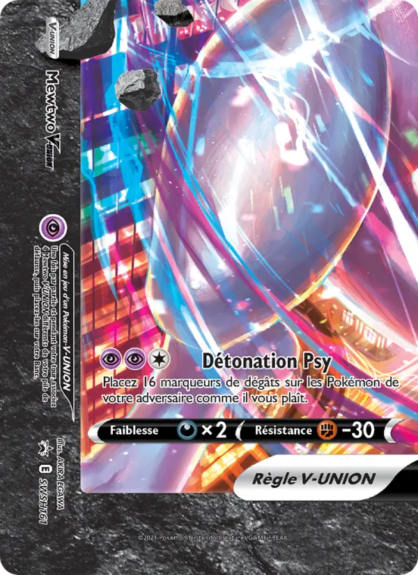 Scan HD carte Pokémon Mewtwo V-UNION SWSH161/107 — Promo SWSH
