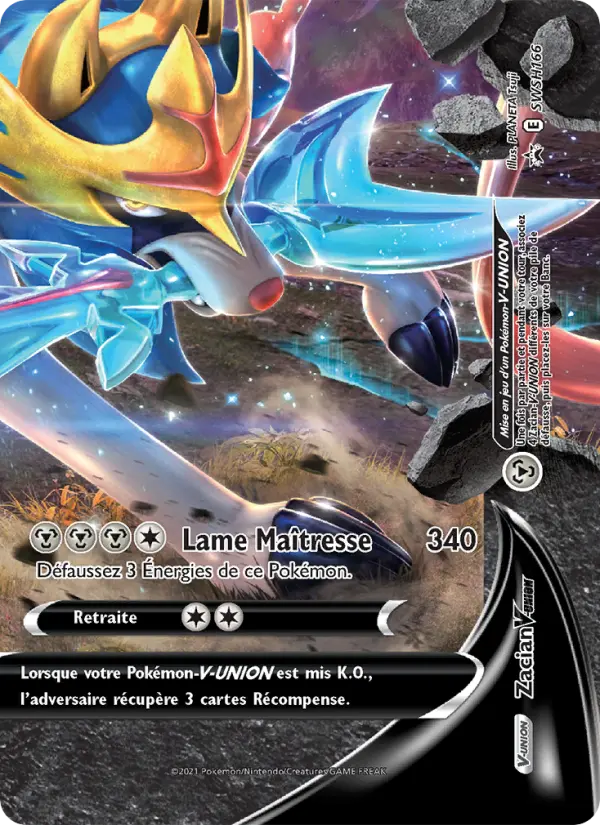 Scan HD carte Pokémon Zacian V-UNION SWSH166/107 — Promo SWSH