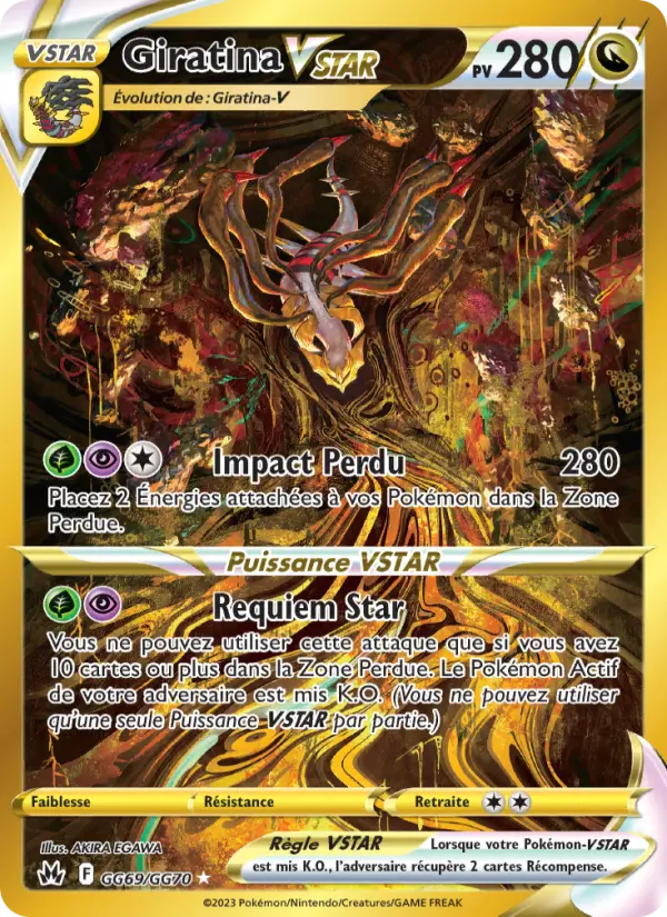 Scan HD carte Pokémon Giratina VSTAR GG69/159 — Zénith Suprême