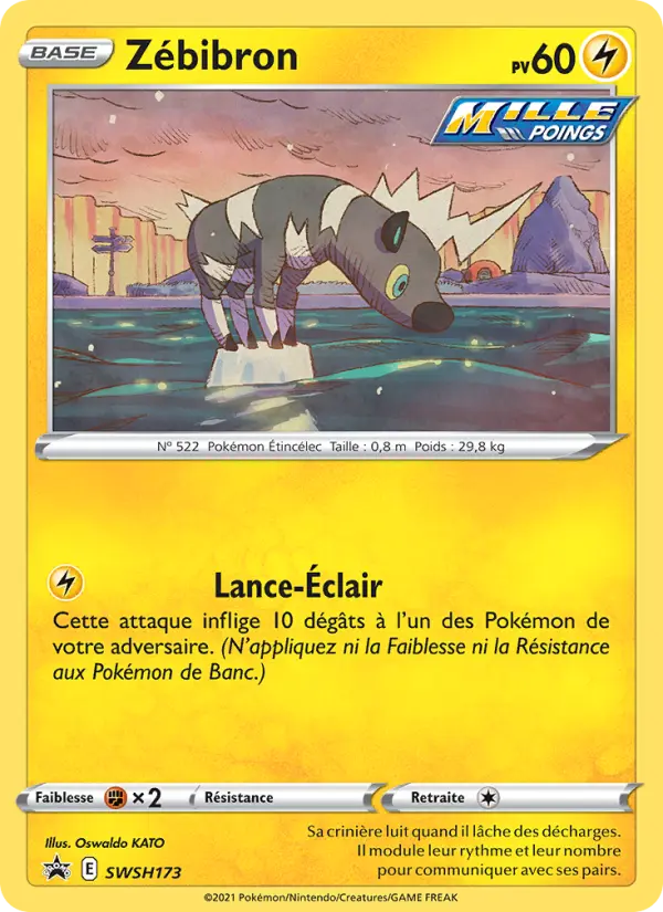 Scan HD carte Pokémon Zébibron SWSH173/107 — Promo SWSH