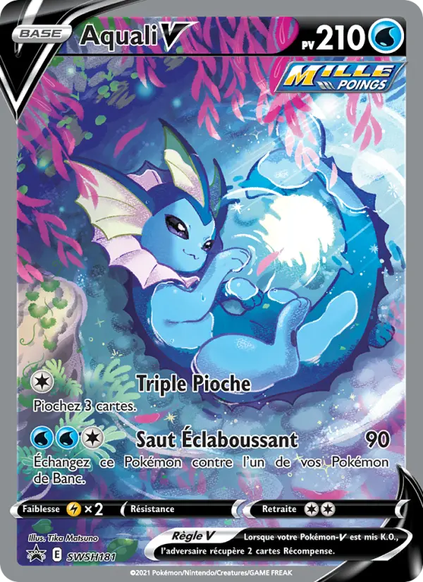 Scan HD carte Pokémon Aquali V SWSH181/107 — Promo SWSH