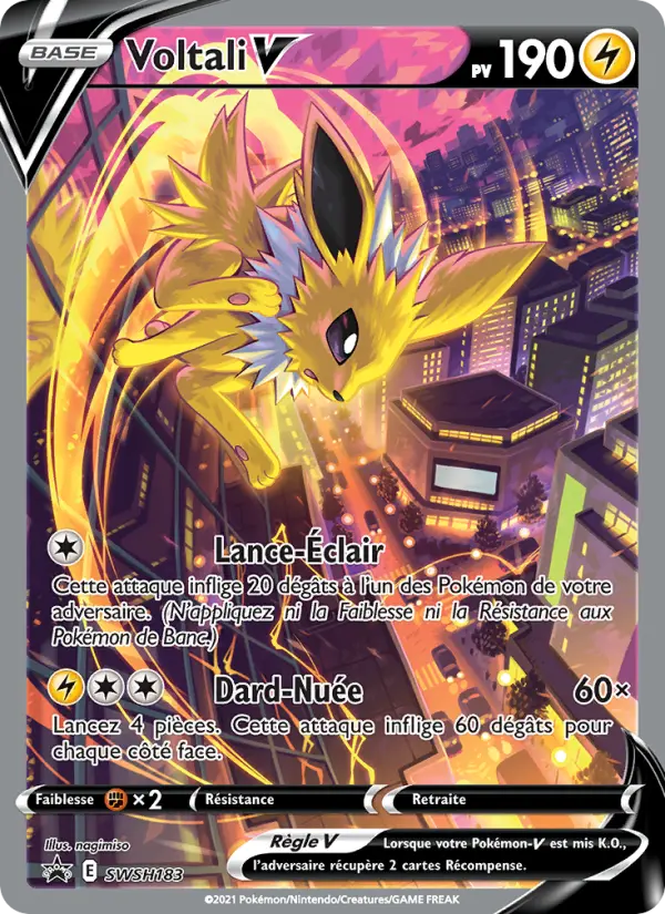 Scan HD carte Pokémon Voltali V SWSH183/107 — Promo SWSH