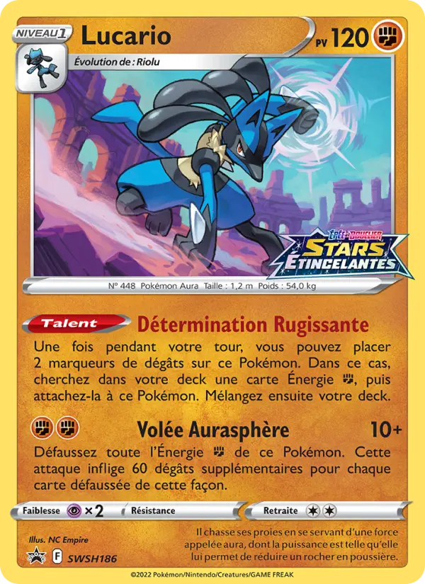 Scan HD carte Pokémon Lucario SWSH186/107 — Promo SWSH