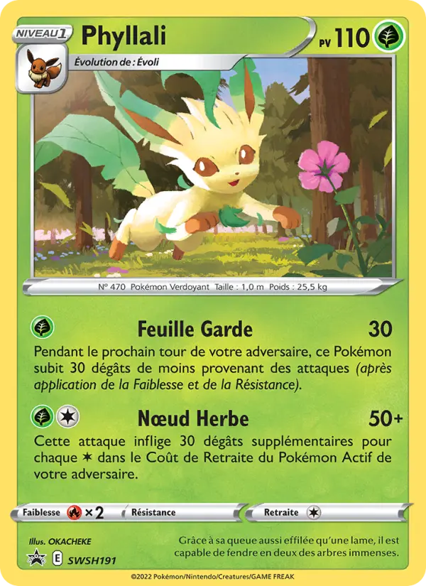 Scan HD carte Pokémon Phyllali SWSH191/107 — Promo SWSH