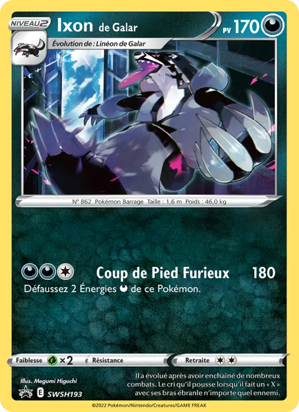 Scan HD carte Pokémon Ixon de Galar SWSH193/107 — Promo SWSH