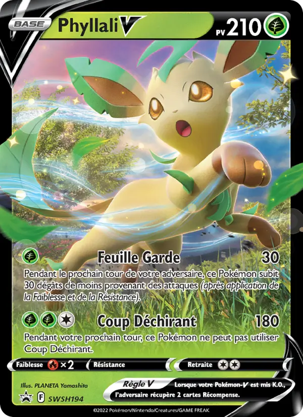 Scan HD carte Pokémon Phyllali V SWSH194/107 — Promo SWSH