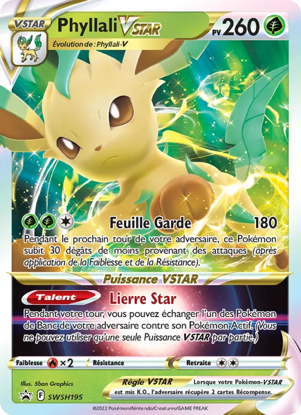 Scan HD carte Pokémon Phyllali VSTAR SWSH195/107 — Promo SWSH