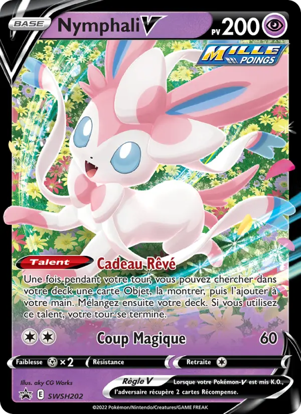 Scan HD carte Pokémon Nymphali V SWSH202/107 — Promo SWSH