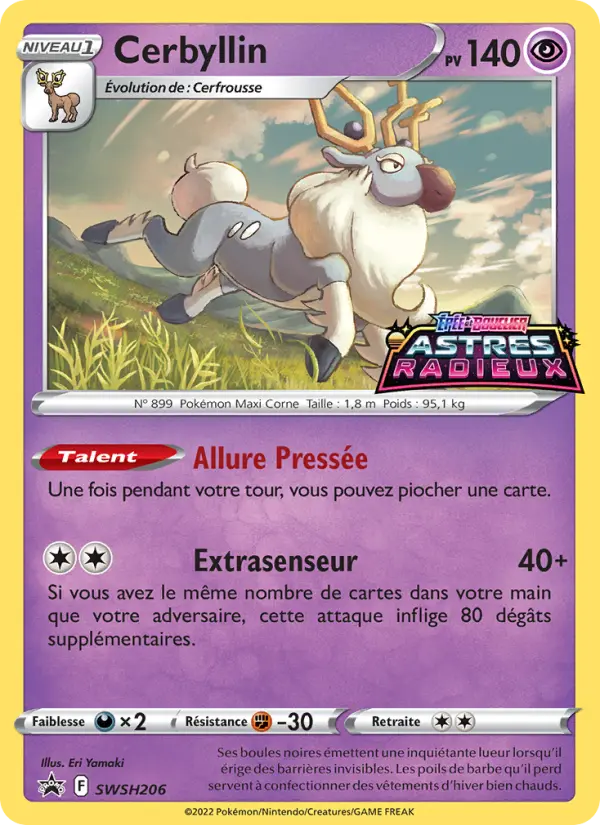Scan HD carte Pokémon Cerbyllin SWSH206/107 — Promo SWSH