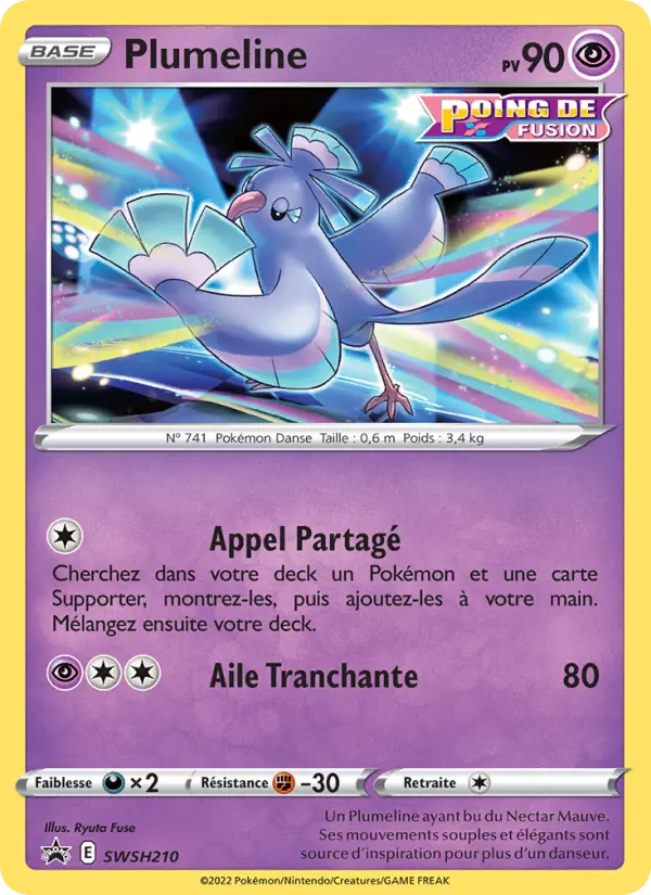 Scan HD carte Pokémon Plumeline SWSH210/107 — Promo SWSH