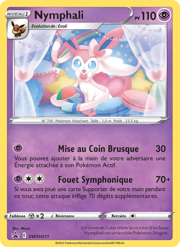 Scan HD carte Pokémon Nymphali SWSH211/107 — Promo SWSH