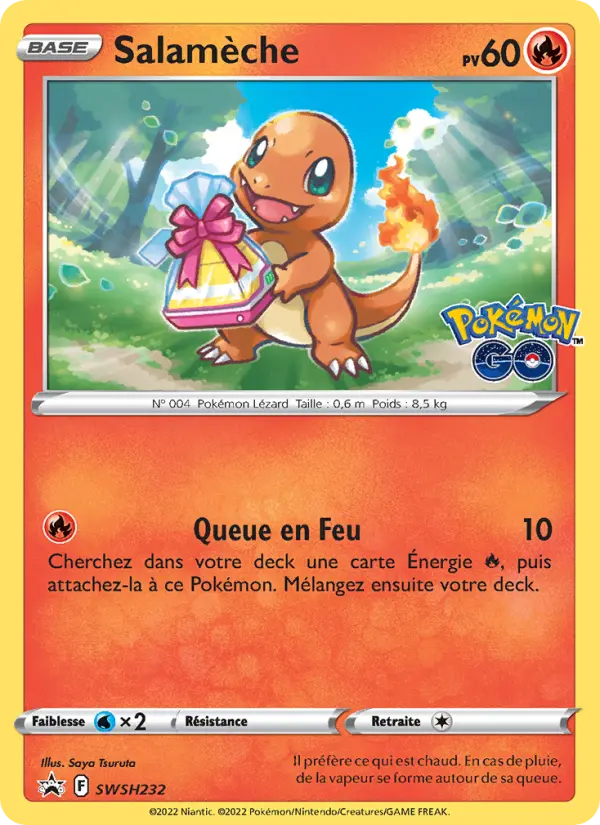 Scan HD carte Pokémon Salamèche SWSH232/107 — Promo SWSH