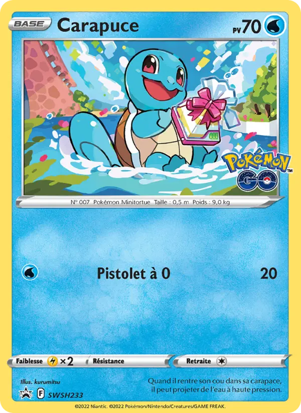 Scan HD carte Pokémon Carapuce SWSH233/107 — Promo SWSH