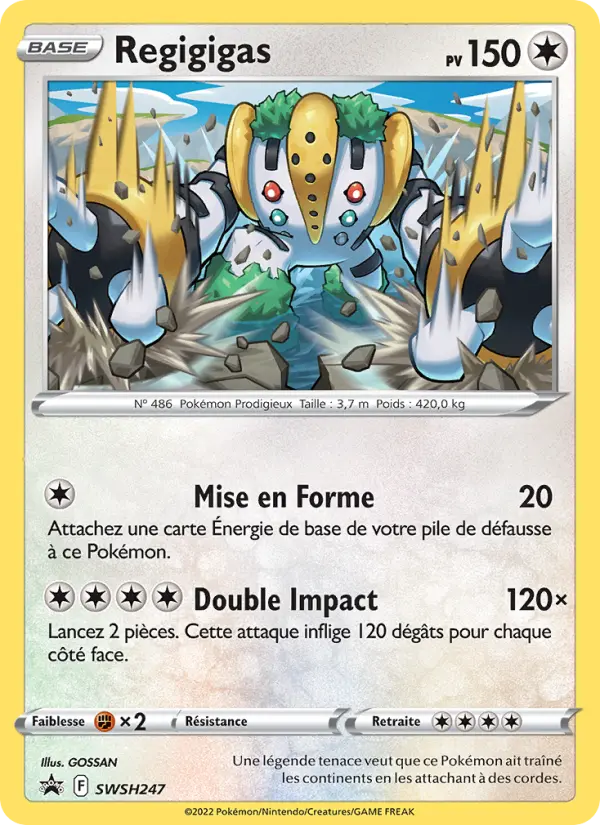 Scan HD carte Pokémon Regigigas SWSH247/107 — Promo SWSH