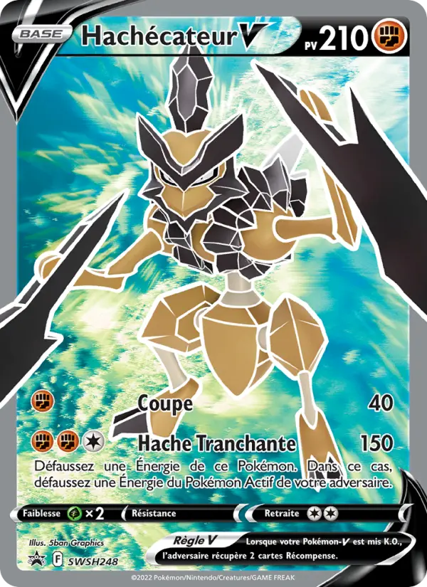 Scan HD carte Pokémon Hachécateur V SWSH248/107 — Promo SWSH