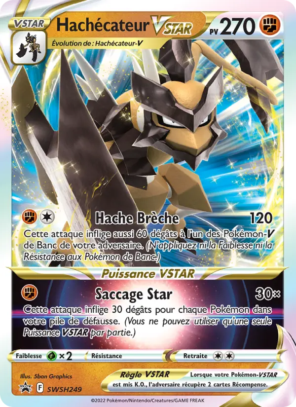 Scan HD carte Pokémon Hachécateur VSTAR SWSH249/107 — Promo SWSH