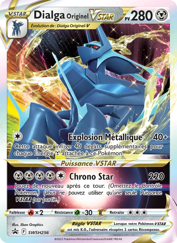 Scan HD carte Pokémon Dialga Originel VSTAR SWSH256/107 — Promo SWSH