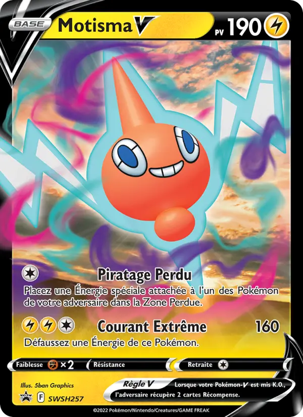 Scan HD carte Pokémon Motisma V SWSH257/107 — Promo SWSH