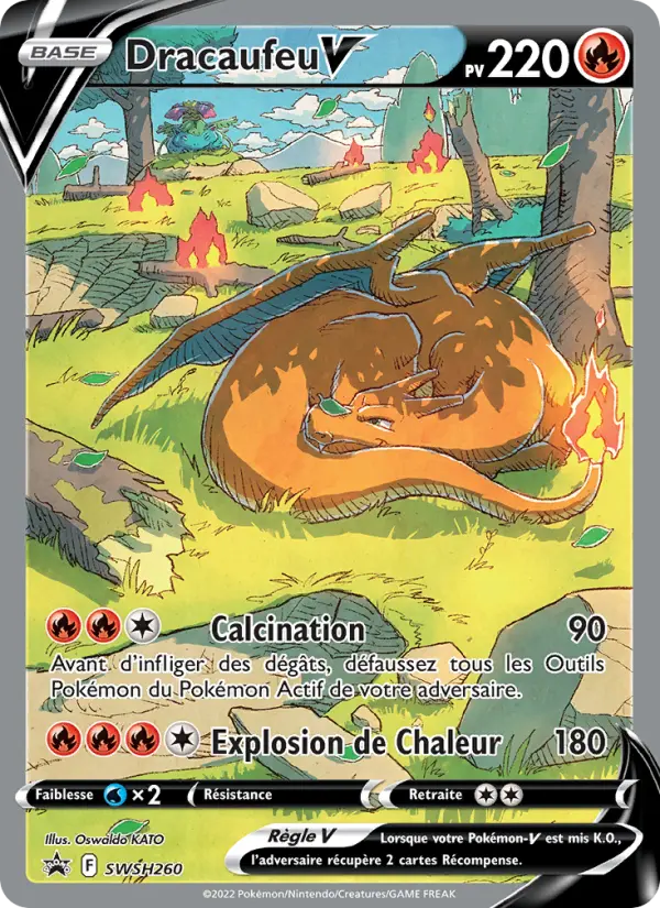 Scan HD carte Pokémon Dracaufeu V SWSH260/107 — Promo SWSH
