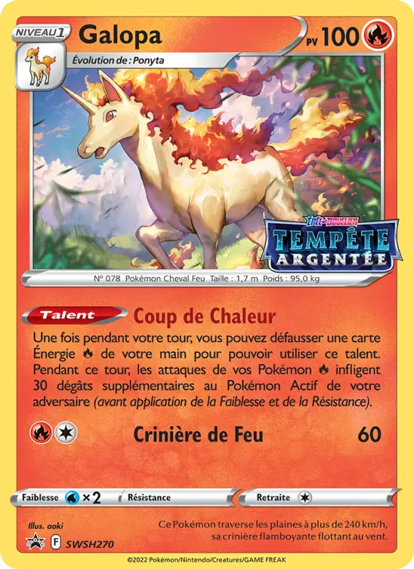 Scan HD carte Pokémon Galopa SWSH270/107 — Promo SWSH