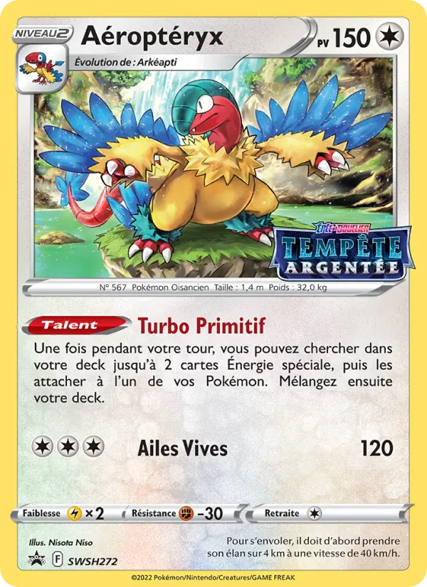 Scan HD carte Pokémon Aéroptéryx SWSH272/107 — Promo SWSH