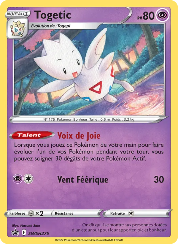 Scan HD carte Pokémon Togetic SWSH276/107 — Promo SWSH