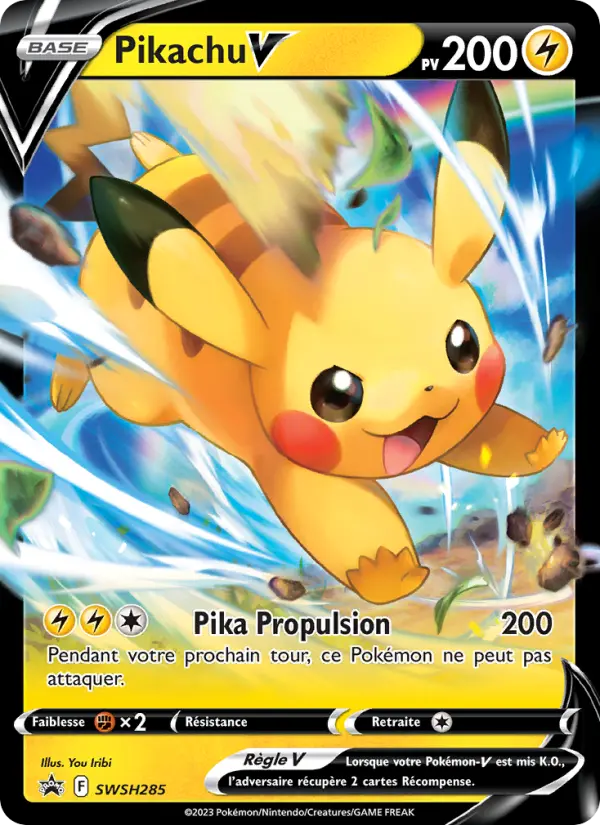 Scan HD carte Pokémon Pikachu V SWSH285/107 — Promo SWSH