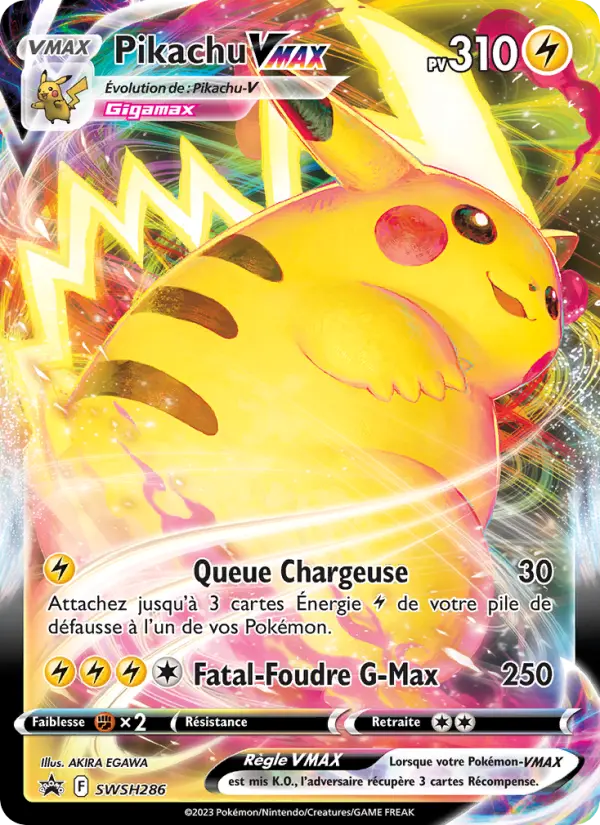 Scan HD carte Pokémon Pikachu VMAX SWSH286/107 — Promo SWSH