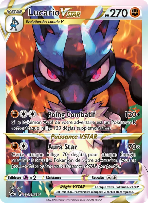 Scan HD carte Pokémon Lucario VSTAR SWSH291/107 — Promo SWSH