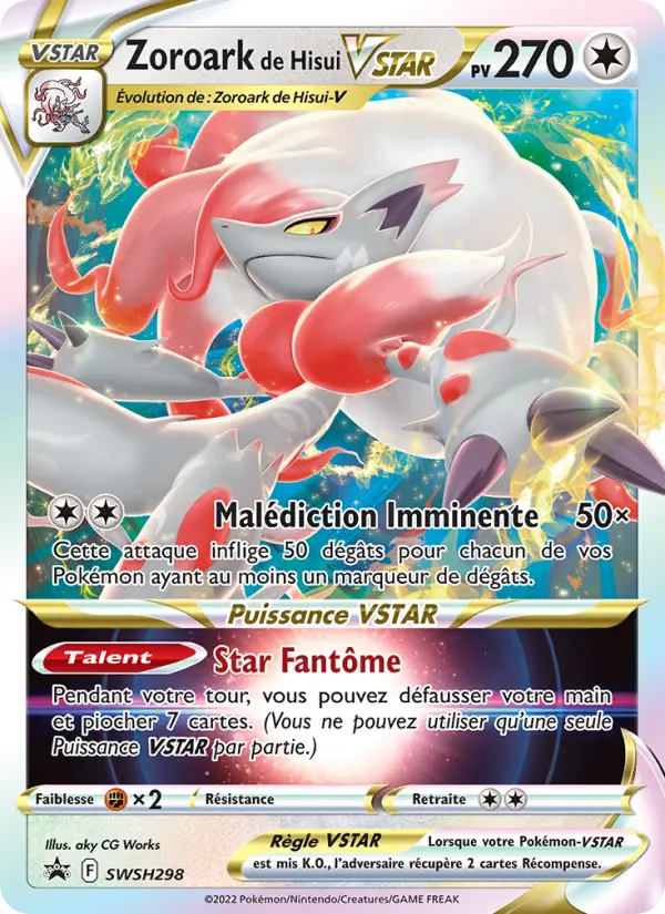 Scan HD carte Pokémon Zoroark de Hisui VSTAR SWSH298/107 — Promo SWSH