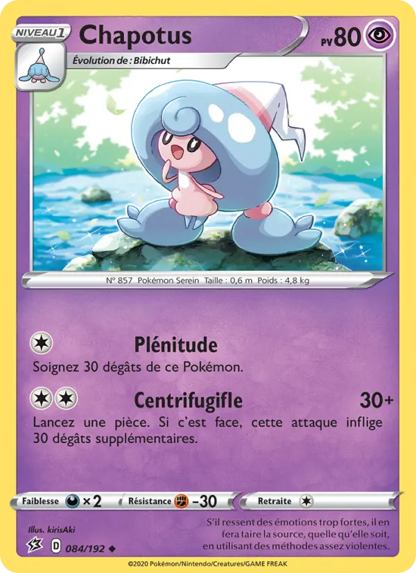 Scan HD carte Pokémon Chapotus 84/192 — Clash des Rebelles
