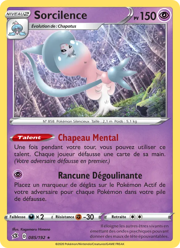 Scan HD carte Pokémon Sorcilence 85/192 — Clash des Rebelles