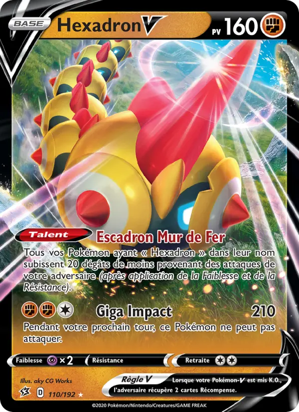 Scan HD carte Pokémon Hexadron V 110/192 — Clash des Rebelles