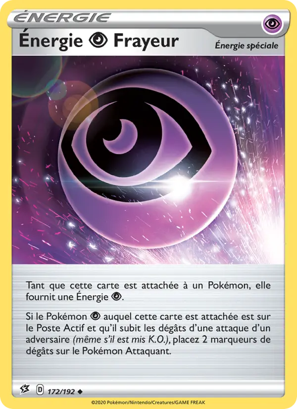 Scan HD carte Pokémon Énergie Psychic Frayeur 172/192 — Clash des Rebelles
