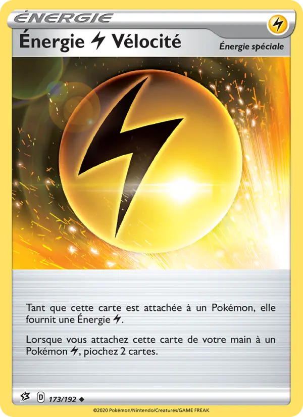 Scan HD carte Pokémon Énergie Lightning Vélocité 173/192 — Clash des Rebelles