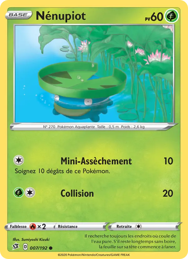 Scan HD carte Pokémon Nénupiot 7/192 — Clash des Rebelles