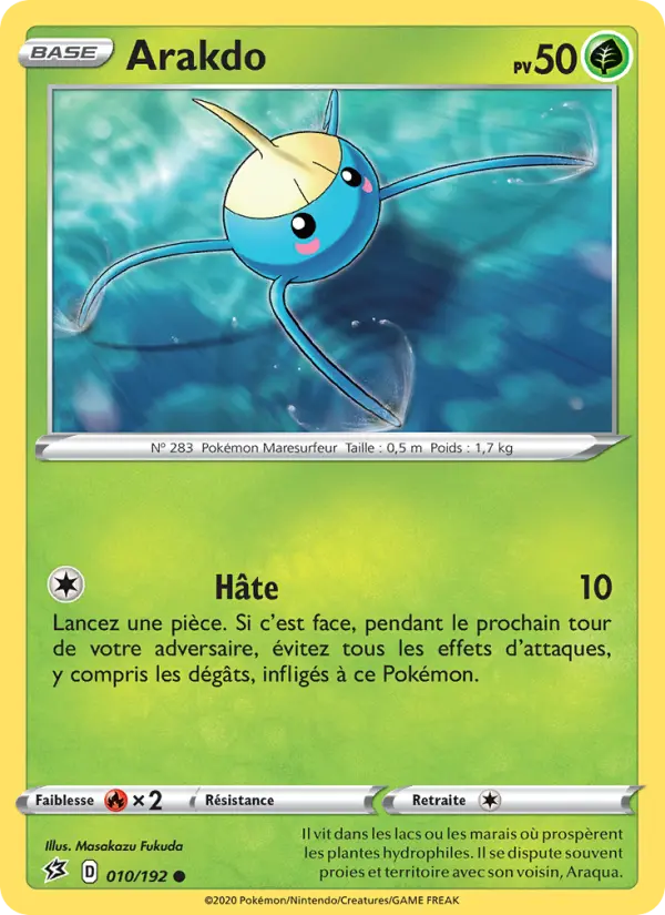 Scan HD carte Pokémon Arakdo 10/192 — Clash des Rebelles