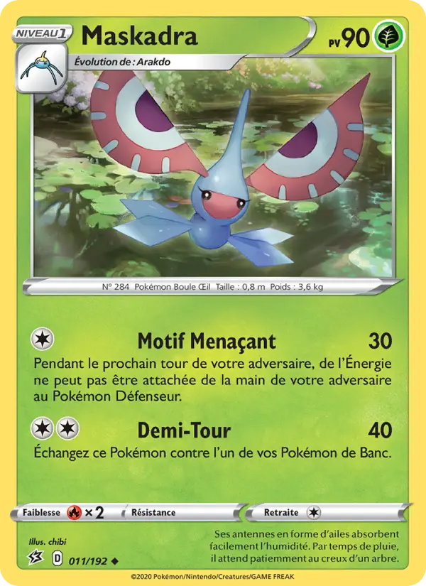 Scan HD carte Pokémon Maskadra 11/192 — Clash des Rebelles