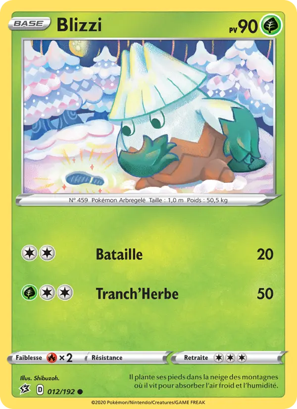 Scan HD carte Pokémon Blizzi 12/192 — Clash des Rebelles
