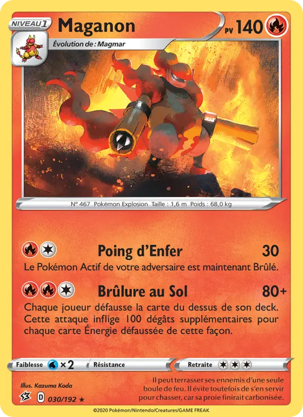 Scan HD carte Pokémon Maganon 30/192 — Clash des Rebelles