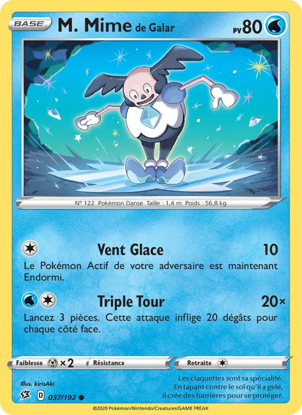 Scan HD carte Pokémon M. Mime de Galar 37/192 — Clash des Rebelles