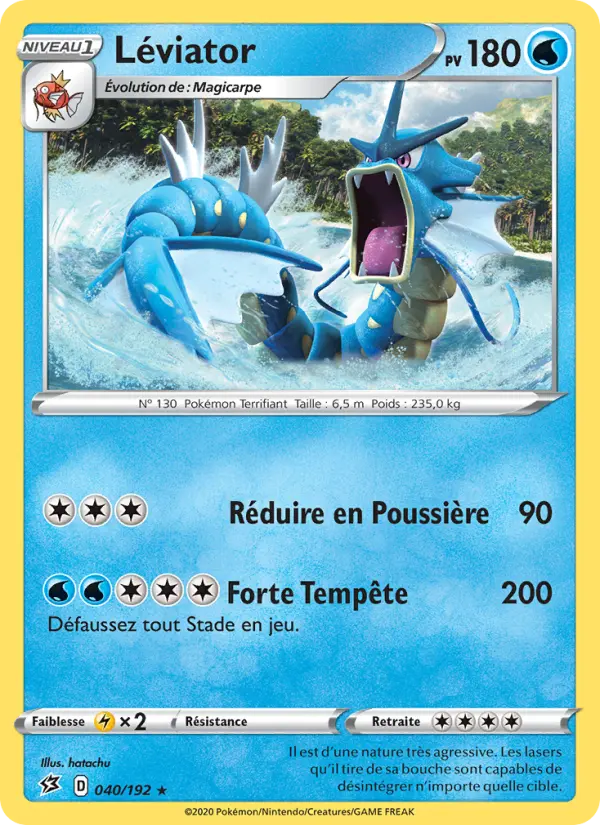 Scan HD carte Pokémon Léviator 40/192 — Clash des Rebelles