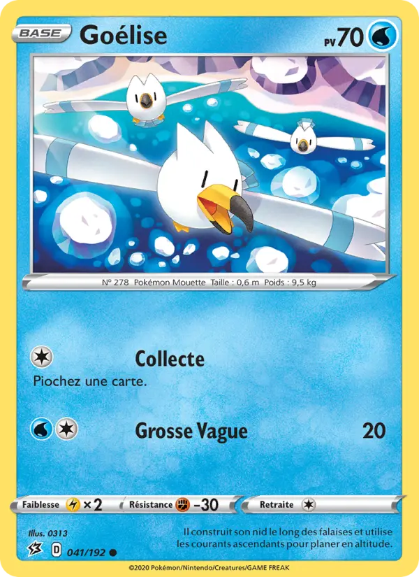 Scan HD carte Pokémon Goélise 41/192 — Clash des Rebelles