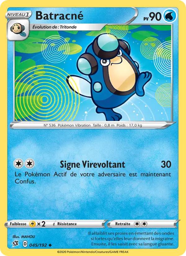 Scan HD carte Pokémon Batracné 45/192 — Clash des Rebelles