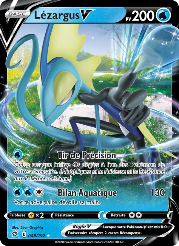 Scan HD carte Pokémon Lézargus V 49/192 — Clash des Rebelles