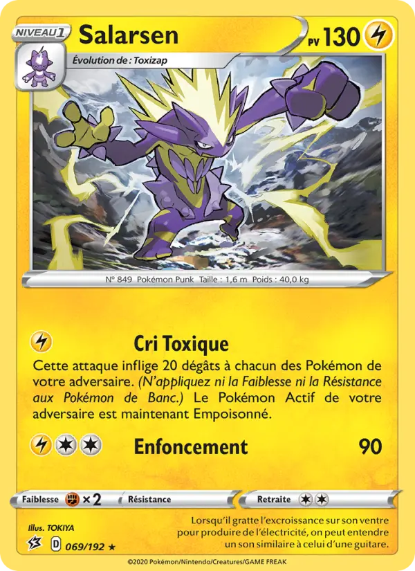 Scan HD carte Pokémon Salarsen 69/192 — Clash des Rebelles