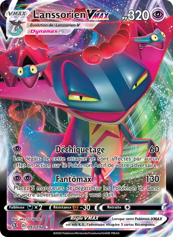 Scan HD carte Pokémon Lanssorien VMAX 93/192 — Clash des Rebelles