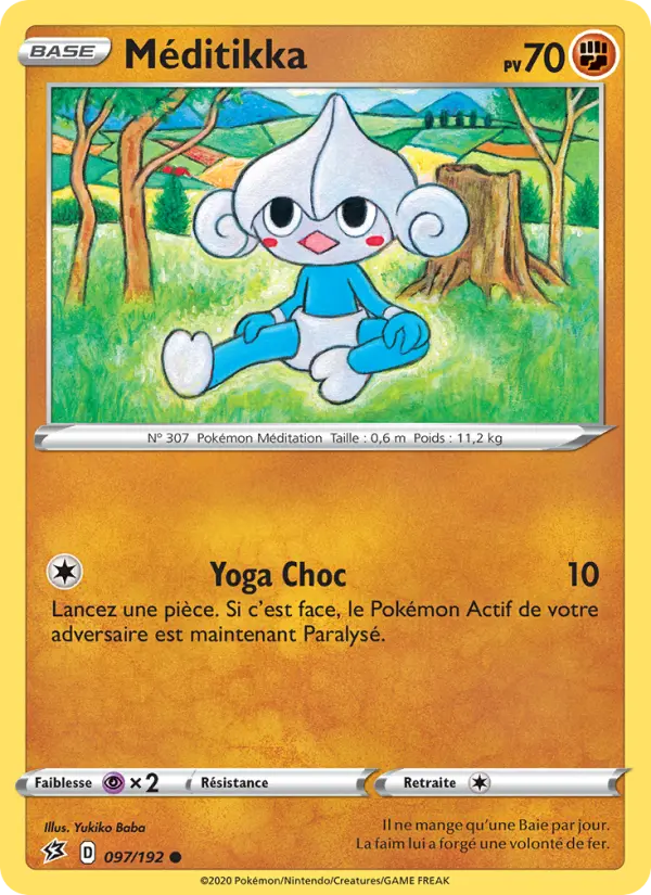 Scan HD carte Pokémon Méditikka 97/192 — Clash des Rebelles